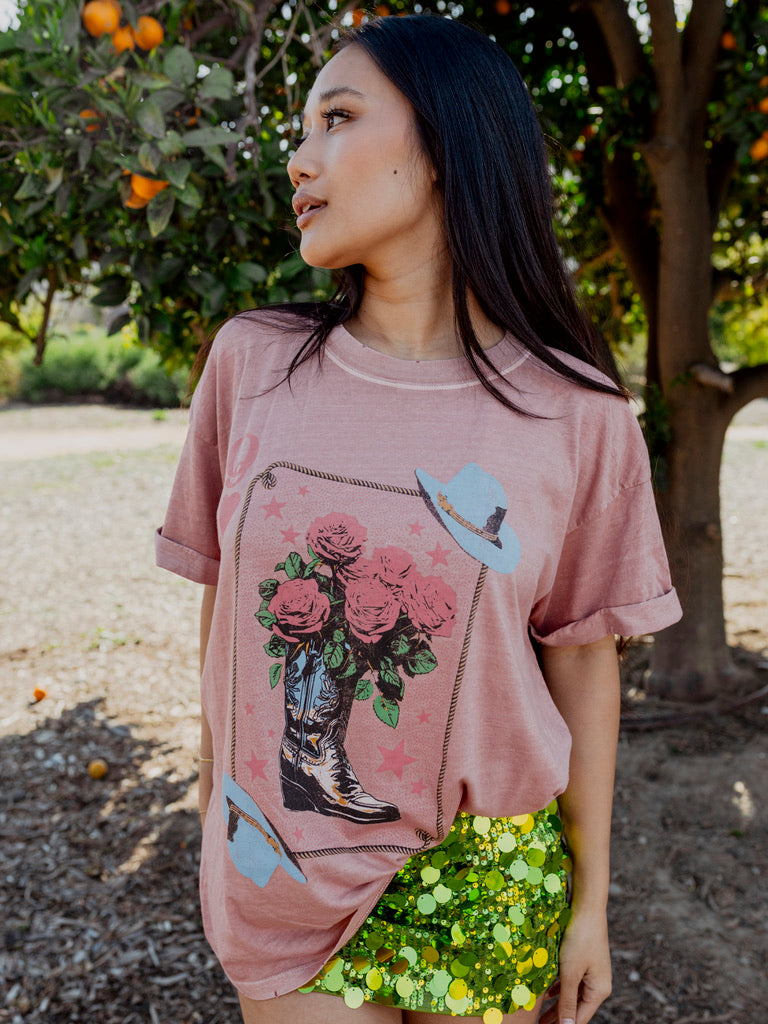 Western Card Graphic Tee by Girl Dangerous