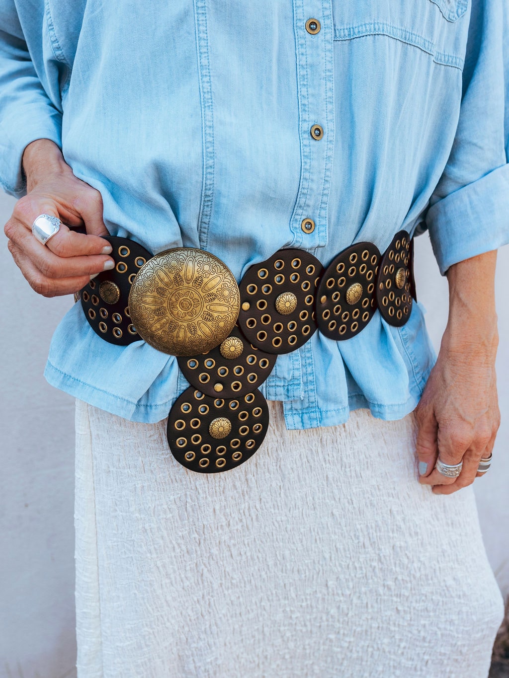 Double Circle Boho Medallion Belt by 75 – 75° & Fuzzy