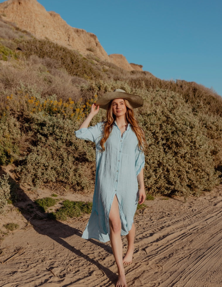 Shop Beachy Linen Maxi Dresses