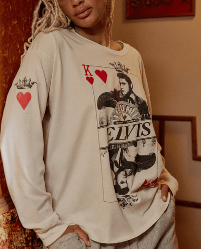 SUN RECORDS X ELVIS KING OF HEARTS LONG SLEEVE by Daydreamer