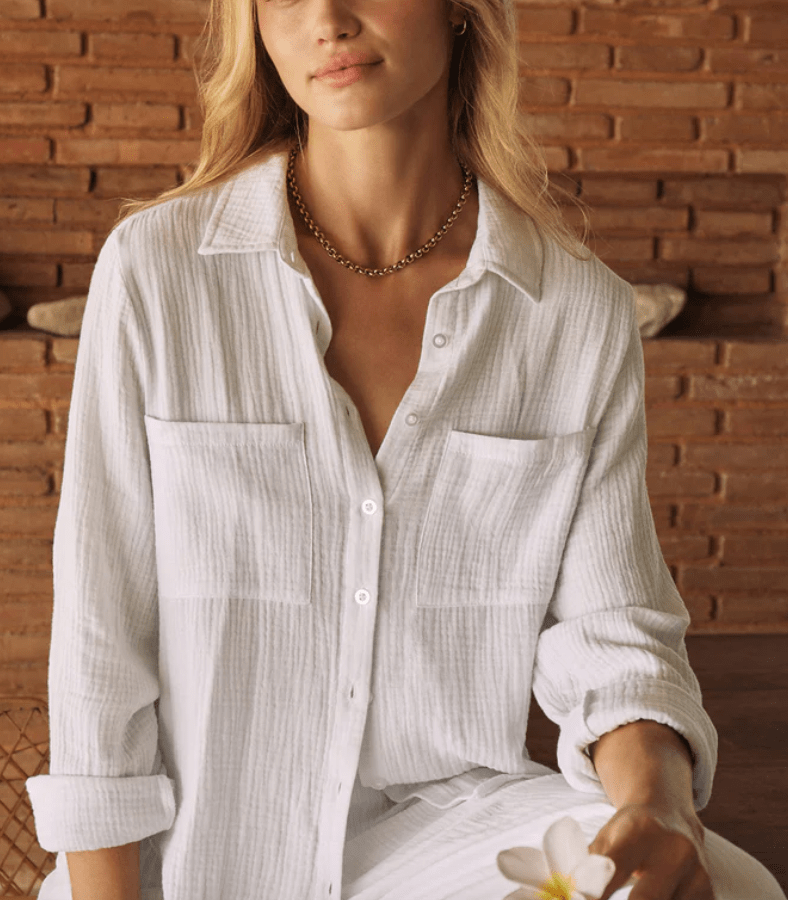 Kaili Button Up Gauze Top by Z Supply