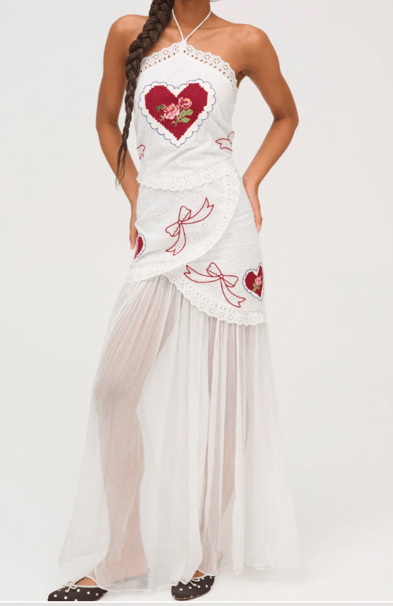 For Love & Lemons - Mi Amore Embroidered Maxi Dress, Women's Dress, White, M, Women's Apparel, Women's Clothing For Love & Lemons - Mi Amore Embroidered Maxi Dress, Women's Dress, White, M, Women's Apparel, Women's Clothing