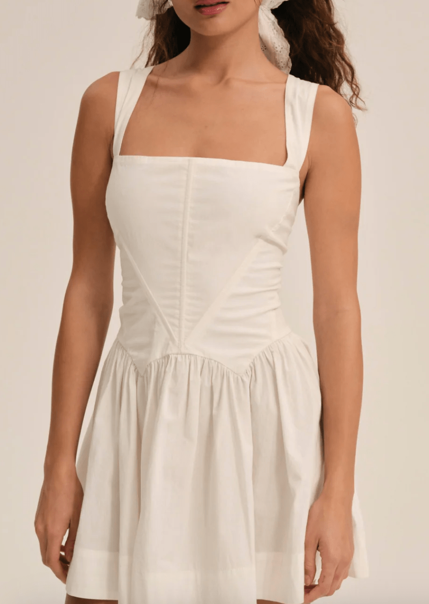 Chloe Mini Dress BY FOR LOVE AND LEMONS White / Large BY 75 Degrees AND Fuzzy Chloe Mini Dress BY FOR LOVE AND LEMONS White / Large BY 75 Degrees AND Fuzzy