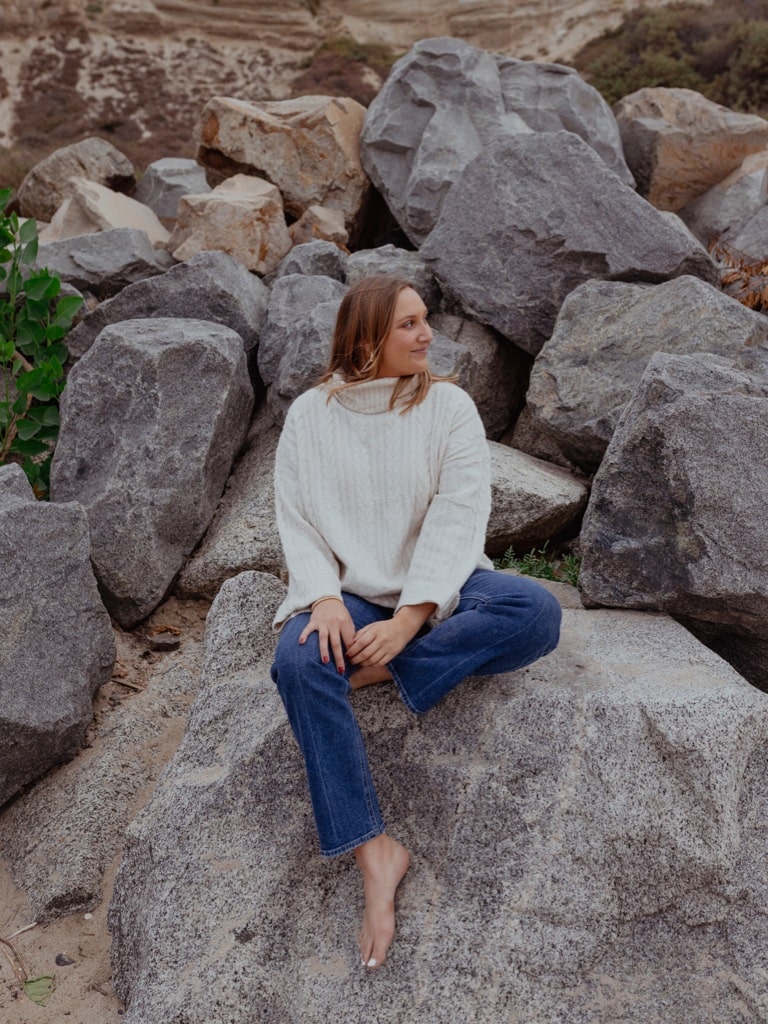 BRAID KNIT TURTLENECK CROPPED SWEATER TOP