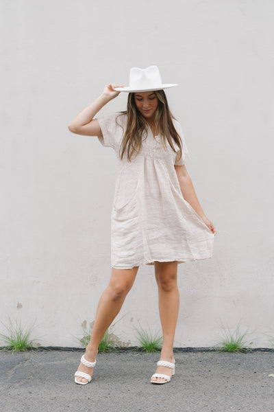 Golden Dune Linen Dress by 75