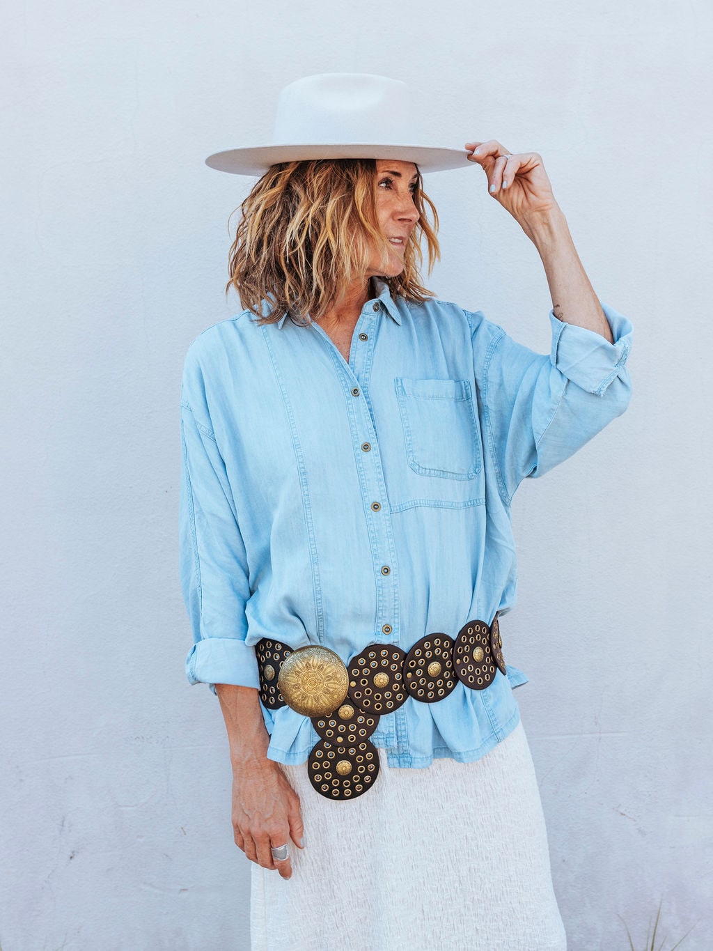 Ocean Mist Tencel Button-Up Shirt by 75