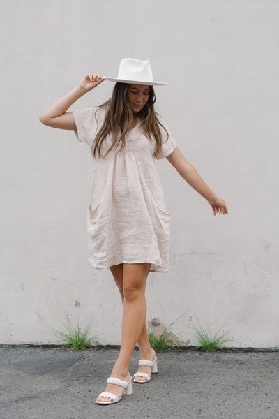 Golden Dune Linen Dress by 75