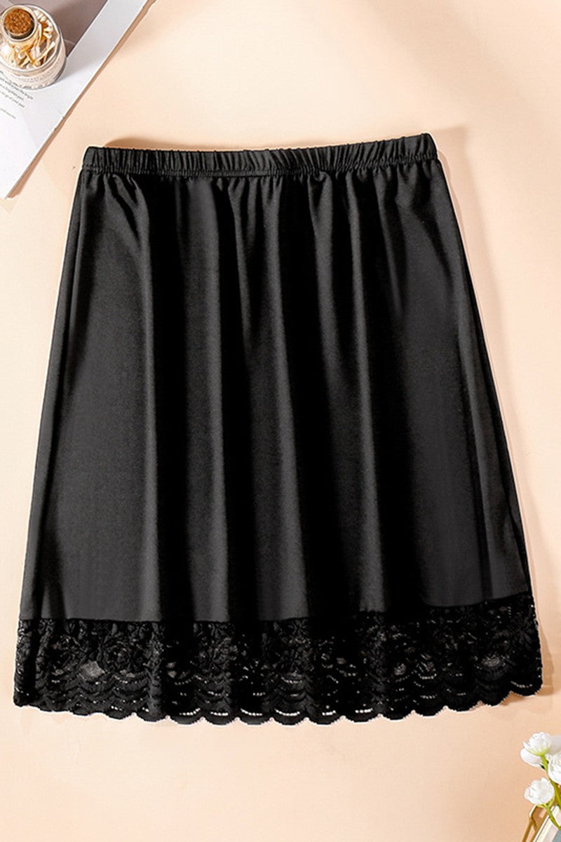 Moonlight Lace Trim Half Slip by 75 Black / One Size by 75 Degrees and Fuzzy
