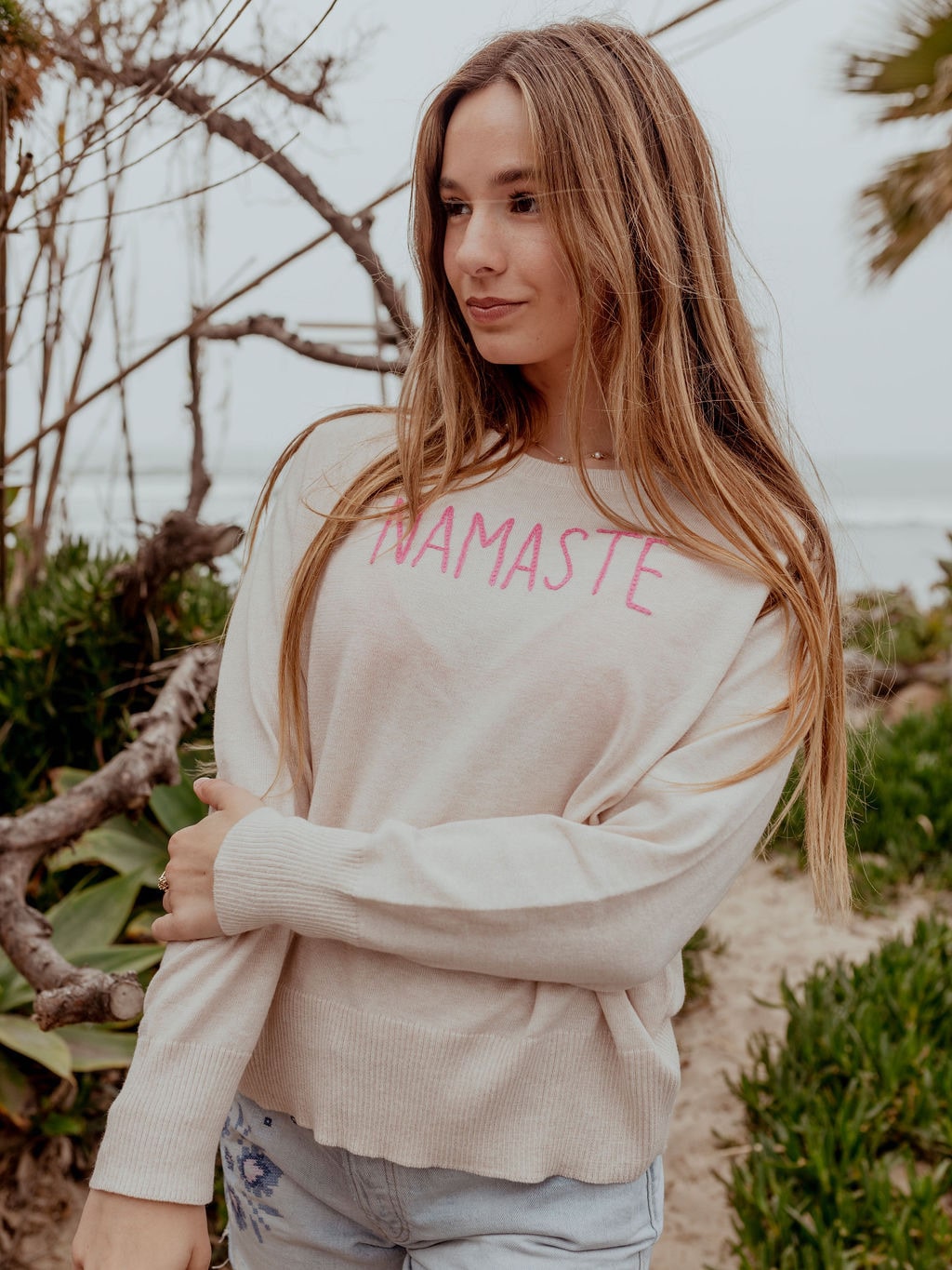 Eco Cotton Crew Sweater | Namaste by Golden Sun