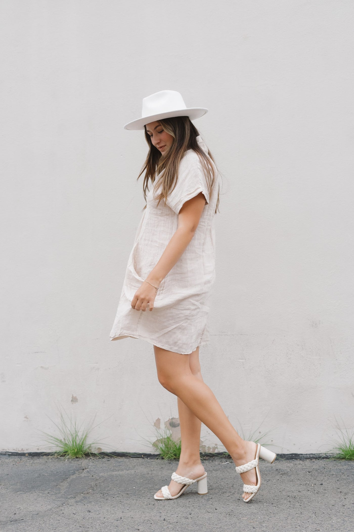 Golden Dune Linen Dress by 75