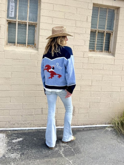 Rodeo Rider Zip-Up Sweater by 75