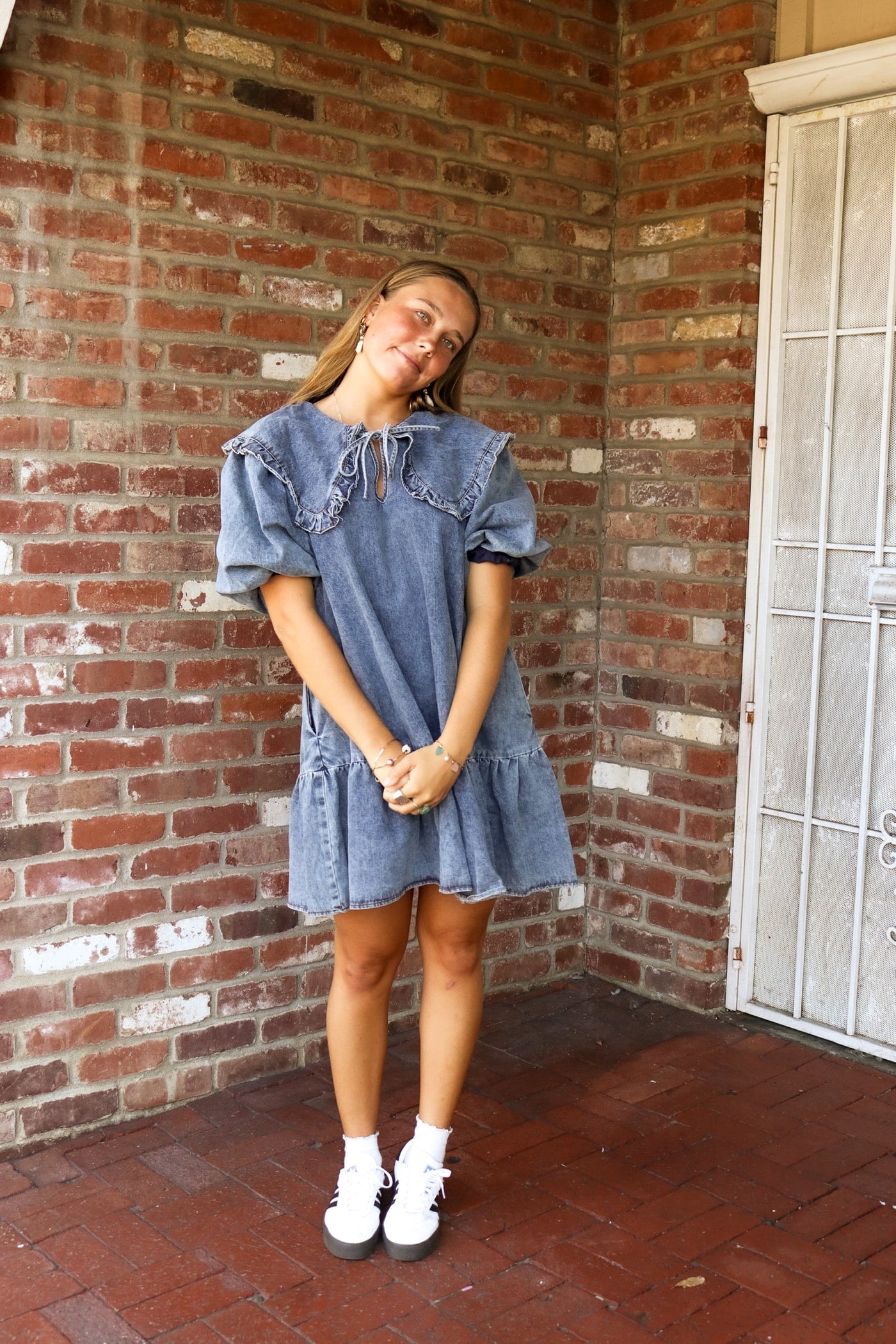 The Moonlit Waves Denim Dress