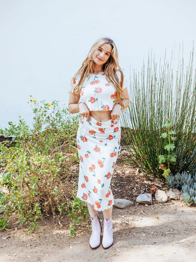 Wilma Midi Skirt by for Love & Lemons