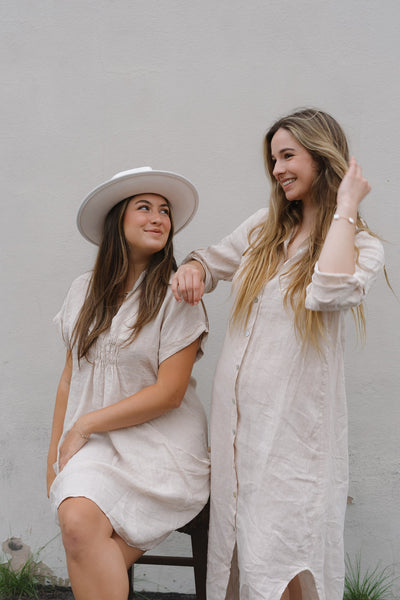 Golden Dune Linen Dress by 75