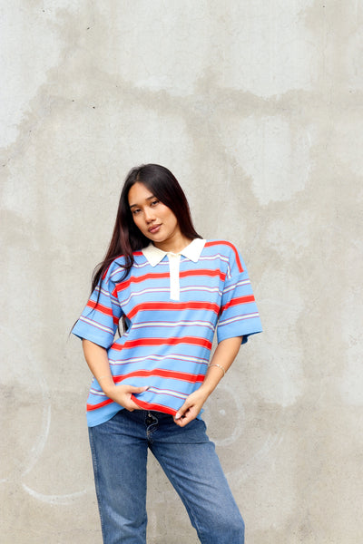 Boardwalk Pop Stripe Rugby by 75