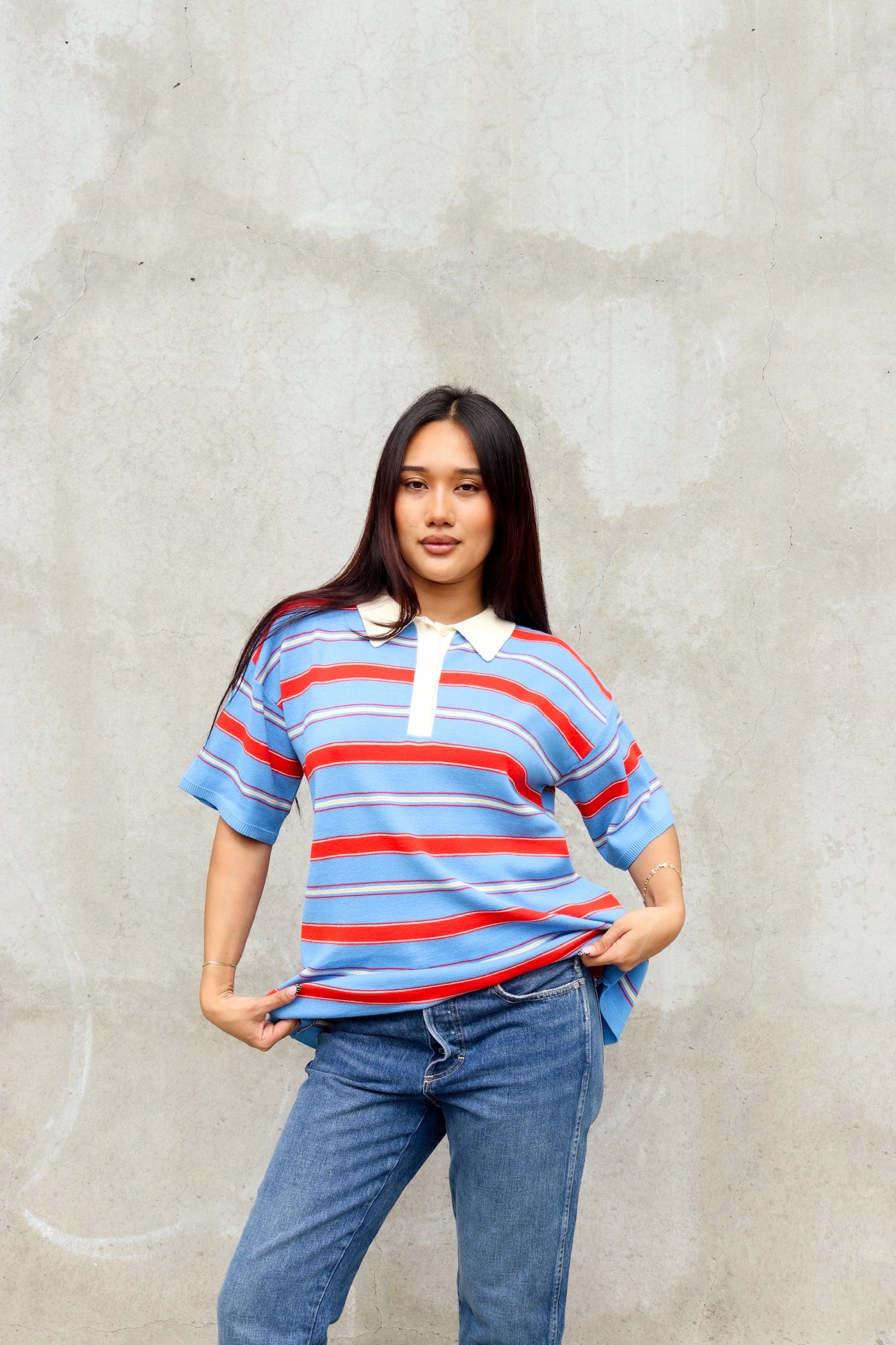 Boardwalk Pop Stripe Rugby by 75