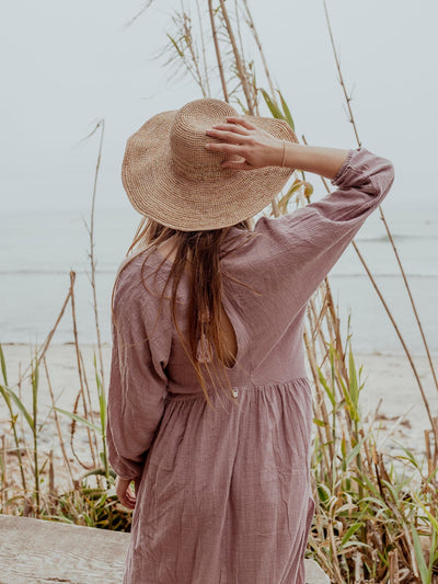 Malai Long-Sleeve Easy V-Neck Cover-Up Dress By Malai