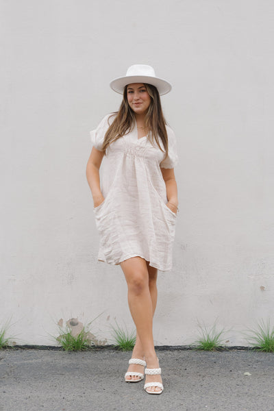 Golden Dune Linen Dress by 75