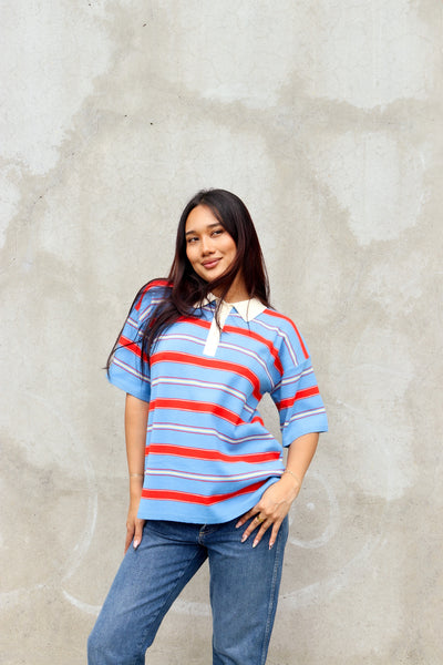 Boardwalk Pop Stripe Rugby by 75