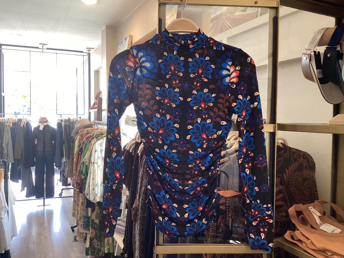 Latina Scarf Black JerseyBlouse by Farm Rio