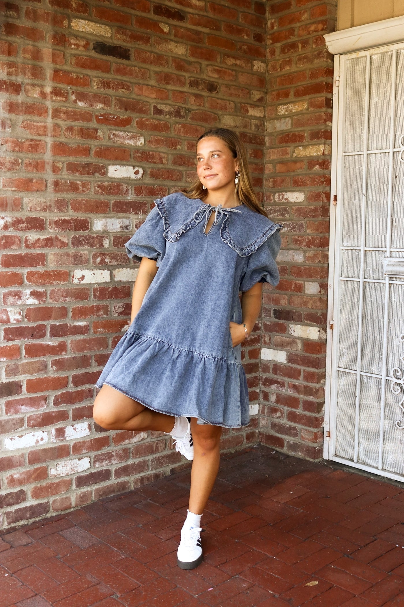 The Moonlit Waves Denim Dress