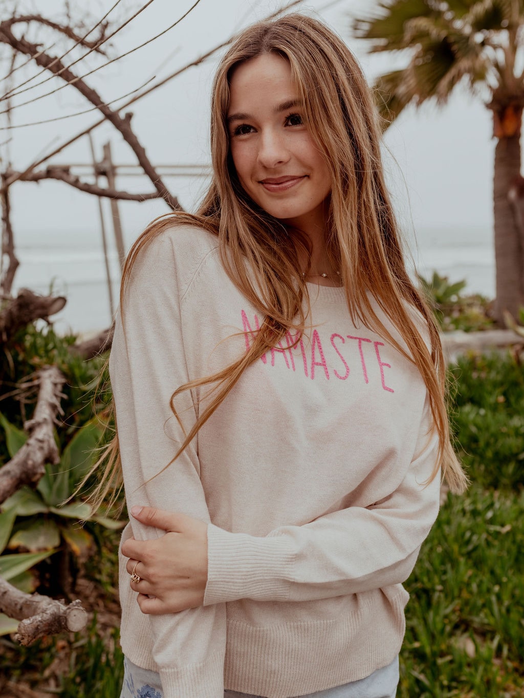 Eco Cotton Crew Sweater | Namaste by Golden Sun