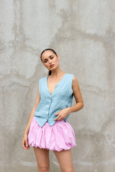 Santorini Linen Vest by 75
