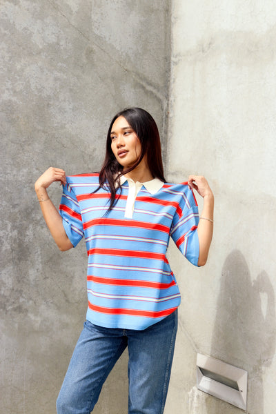 Boardwalk Pop Stripe Rugby by 75