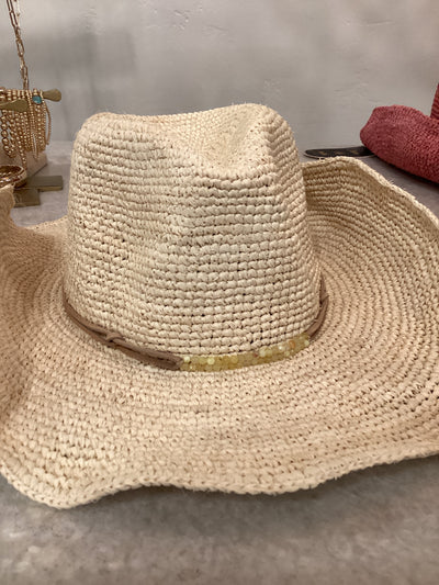Lai Raffia Cowboy Hat  BY FLORA BELLA