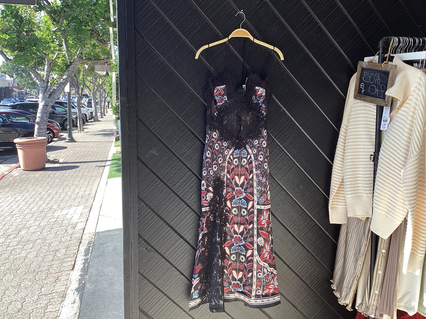 Marcelle Blace Lace Sleeveless Midi  BY FARM RIO