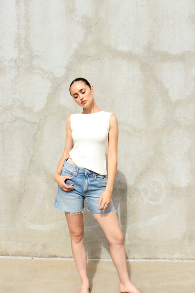 Cove Breeze Tie-Back Knit Tank