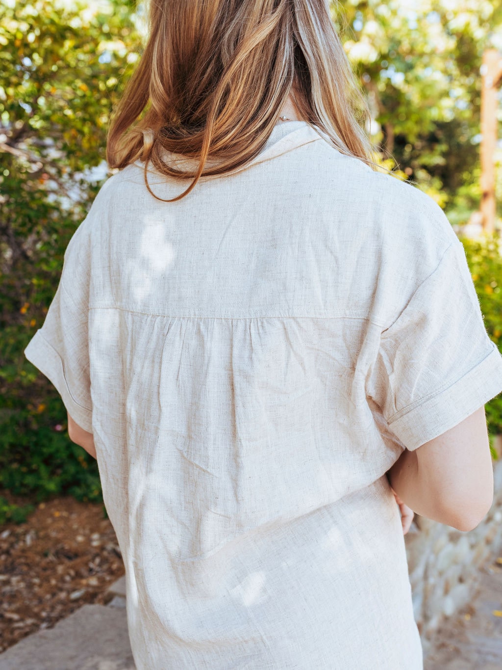 Sunset Stroll Linen Dress by 75