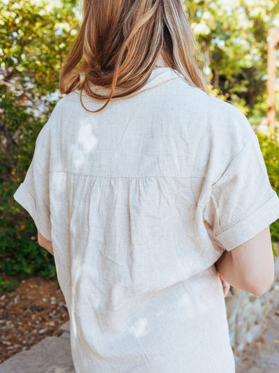 Sunset Stroll Linen Dress by 75