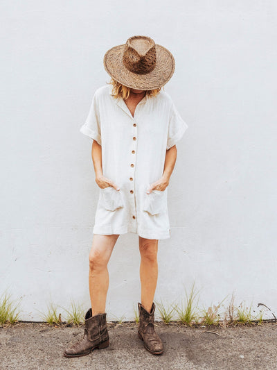 Sunset Stroll Linen Dress by 75