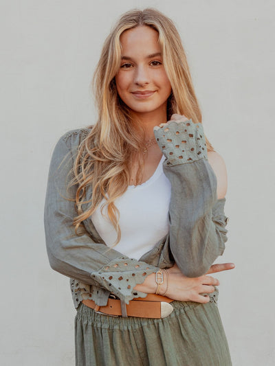 Emma Embroidered Button Down