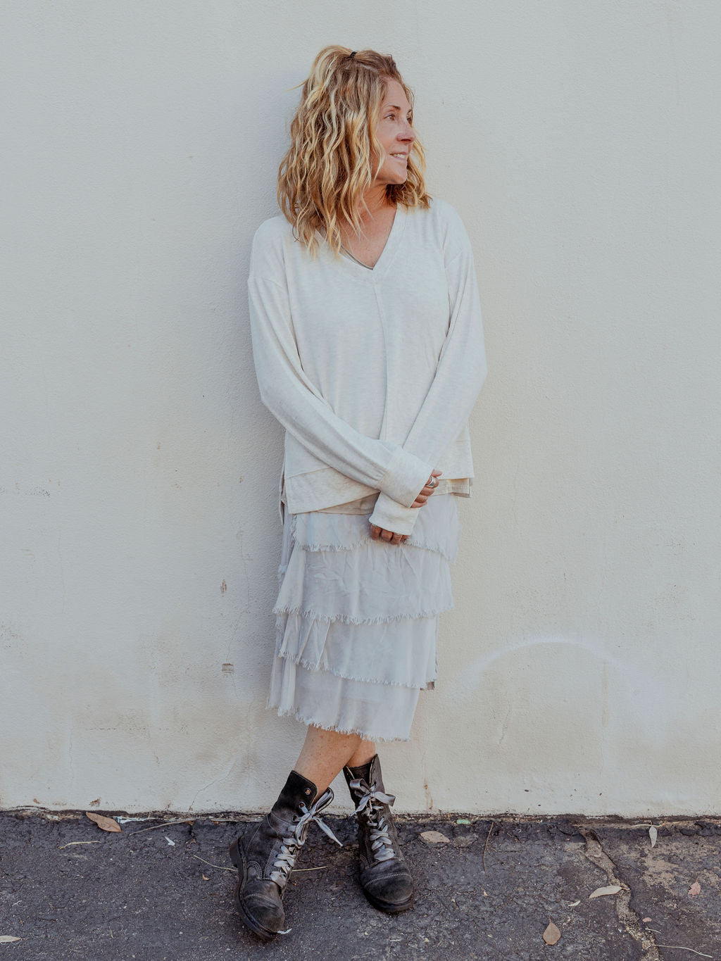 Wilder Cloud V-Neck Long Sleeve Top by Z Supply