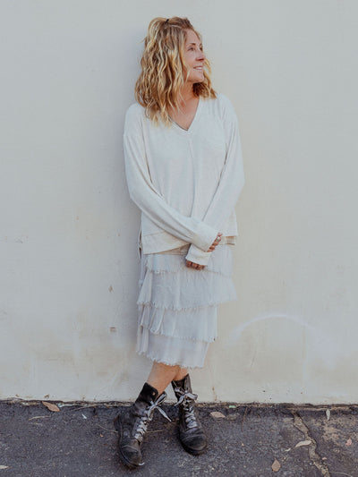 Wilder Cloud V-Neck Long Sleeve Top by Z Supply