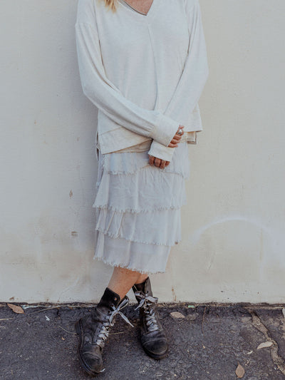 Wilder Cloud V-Neck Long Sleeve Top by Z Supply