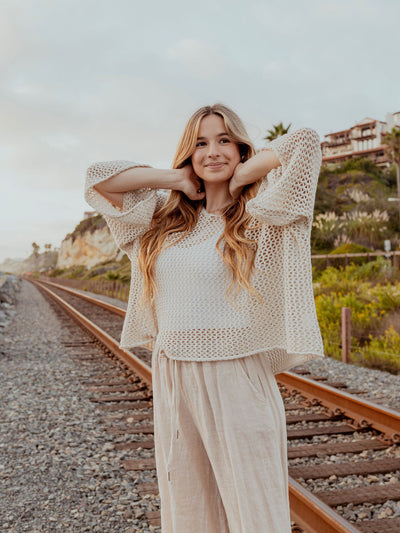 Driftwood Linen Wide-Leg Pants by 75