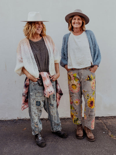 Miner Pants with Sunflower. 433 by Magnolia Pearl