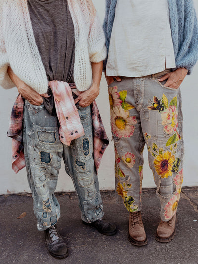 Miner Pants with Sunflower. 433 by Magnolia Pearl