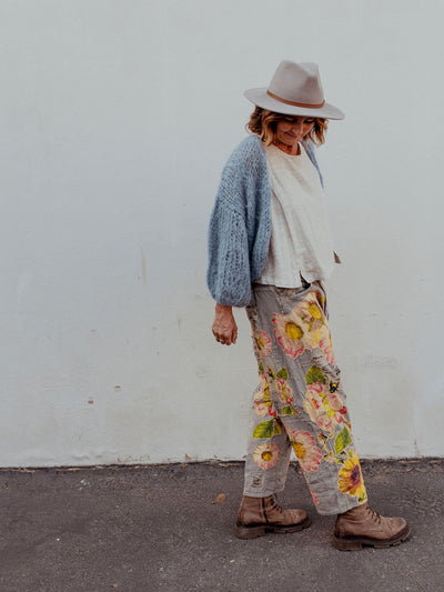 Miner Pants with Sunflower. 433 by Magnolia Pearl