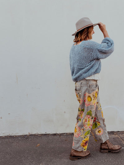 Miner Pants with Sunflower. 433 by Magnolia Pearl