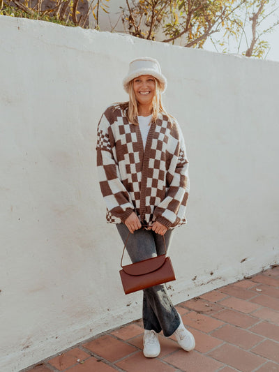 Coastal Checkered Cardigan by 75