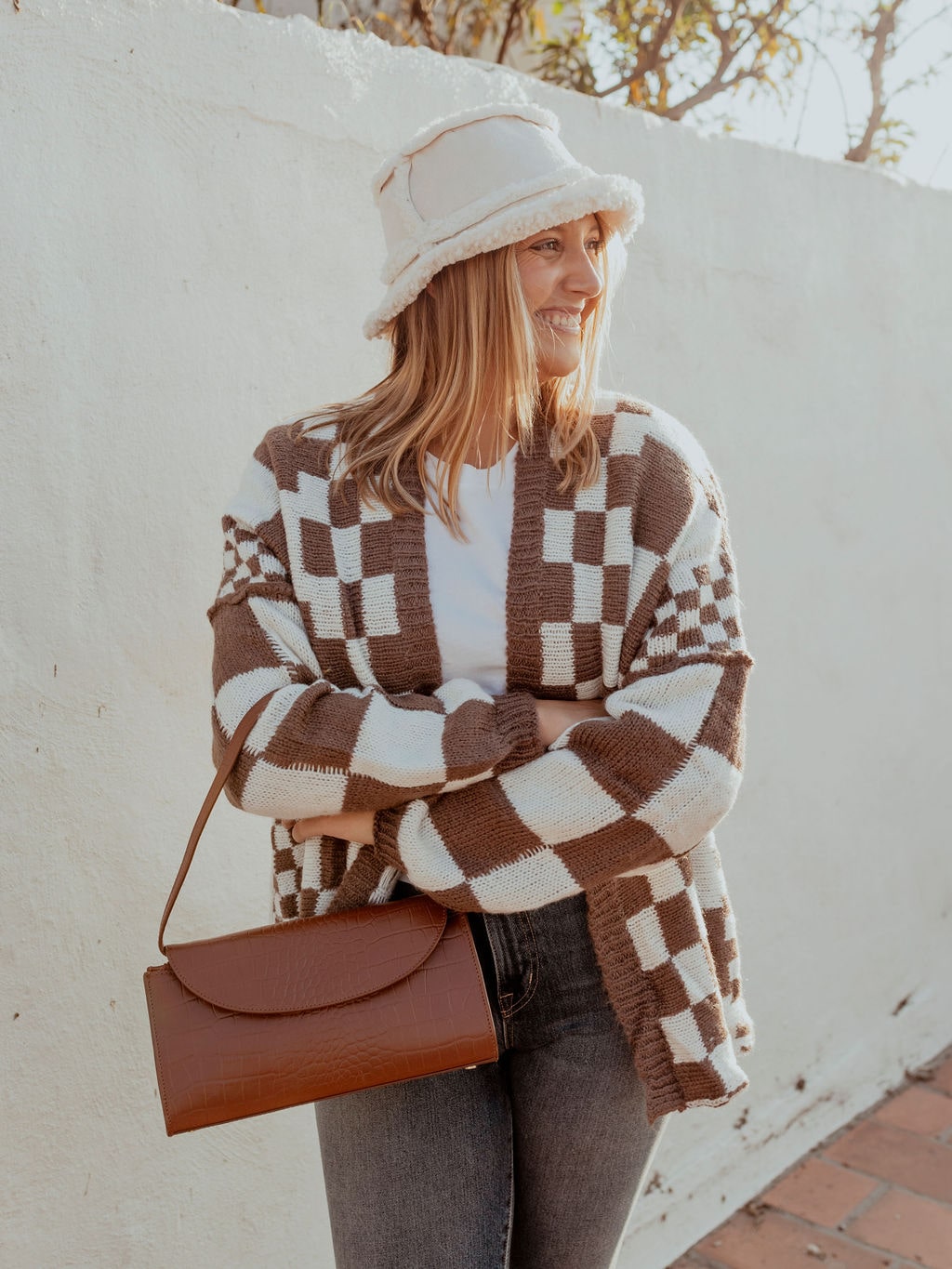 Coastal Checkered Cardigan by 75