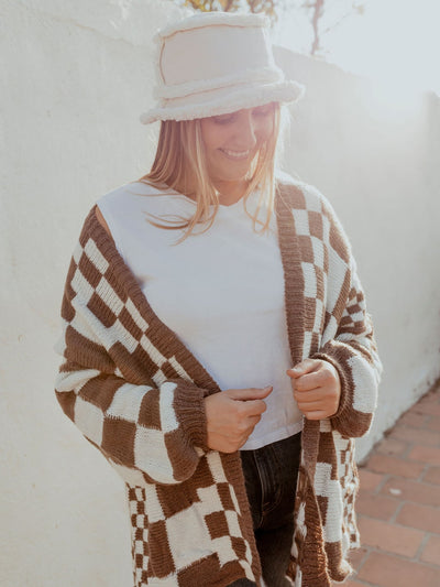 Checkered Two Toned Cardigan