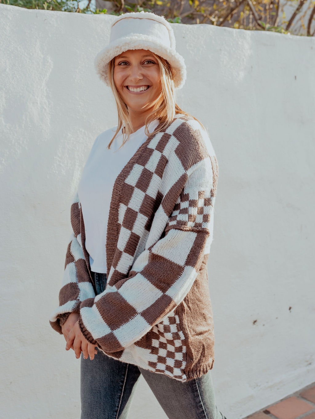 Coastal Checkered Cardigan by 75