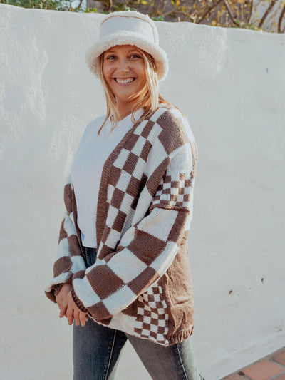 Coastal Checkered Cardigan by 75