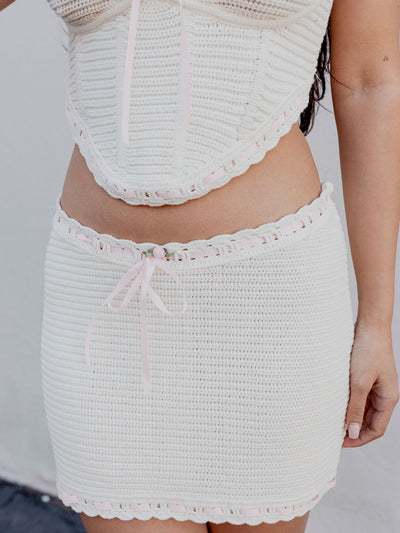 Kelsey Crochet Mini Skirt by for Love & Lemons
