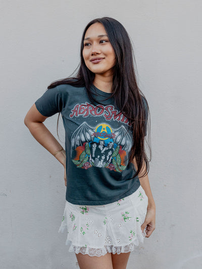 AEROSMITH BACK IN THE SADDLE RINGER TEE BY DAYDREAMER